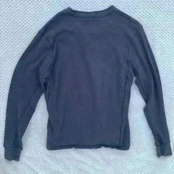 ESNTLS Blue Henly shirt sz M 3 button casual date night comfy cozy - Picture 5 of 6